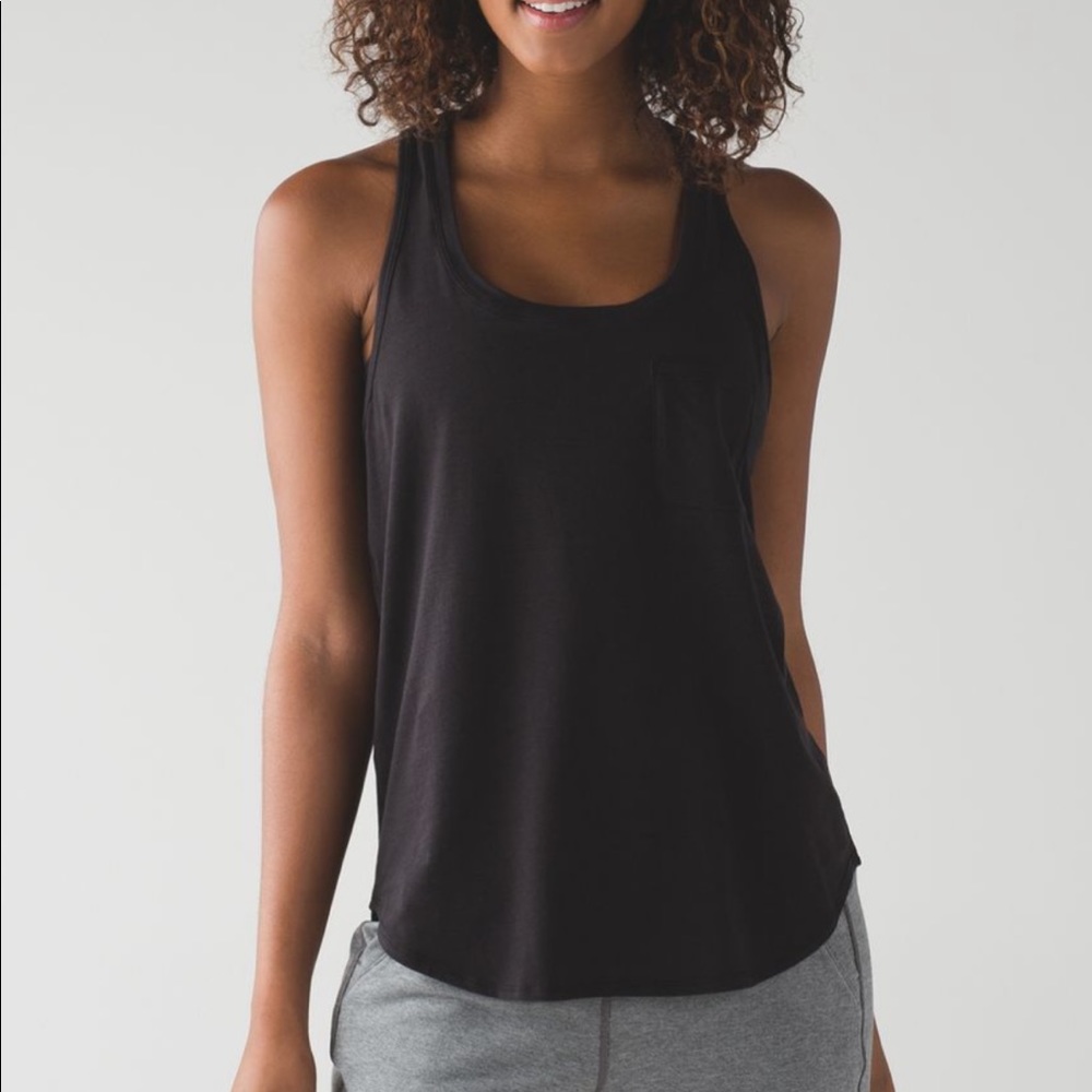 Lulu lemon Black Razorback Tank Top